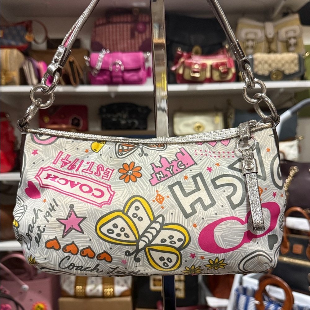 Coach Poppy Multicolor Graphic Print Shoulder & Crossbody Bag